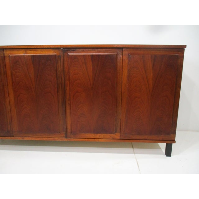 Mid 20th Century George Nakashima Styled Mid Century Walnut Credenza Server Sideboard For Sale - Image 5 of 15