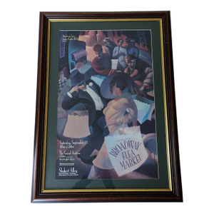1995 Framed Poster "Broadway Cares/Equity Fights Aids. The 9th Annual Broadway Flea Market"