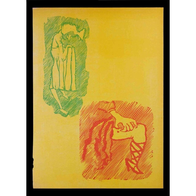 I See I don't See it is an original Linocut Print realized by Mino Maccari in 1951. Very Good condition. No Signature....