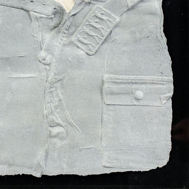 William Haendel, Bill Haendel Cast Paper Relief Sculpture Blue Jeans 1975 For Sale - Image 4 of 4