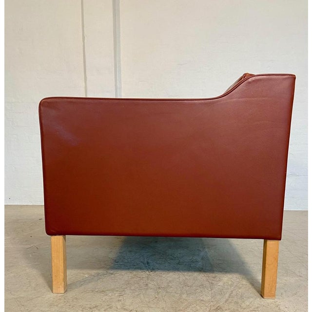 Mid-Century Danish Cognac Leather 2-Seater Sofa from Mogens Hansen For Sale - Image 14 of 18