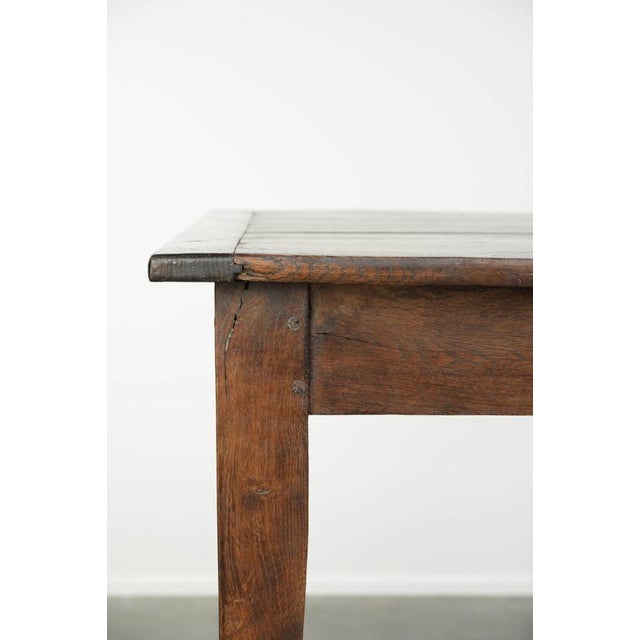 Antique French Oak Dining Table with a Dark Color Scheme For Sale - Image 10 of 12