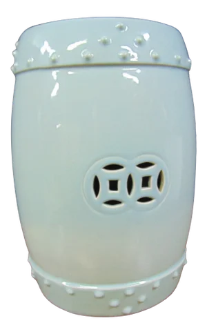Chinese Ceramic Light Mint Green Glaze Garden Seat