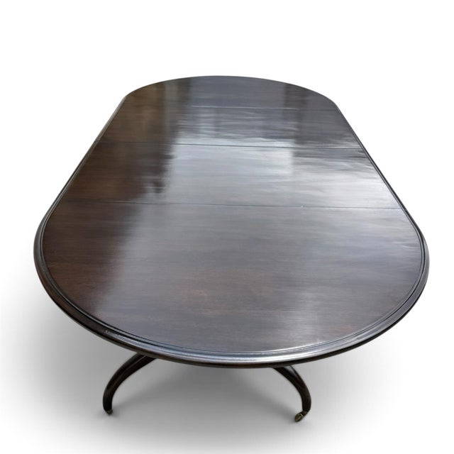 Dessin Fournir Dessin Fournir Georgian Double Pedestal Extendable Dining Table For Sale - Image 4 of 9