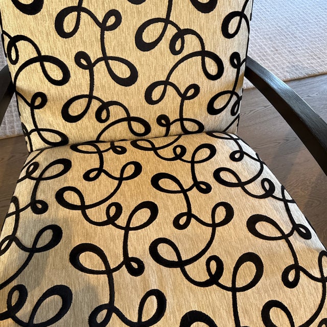 Bolero Upholstered Accent Chairs by Adriana Hoyos. Sold as a Set For Sale In Austin - Image 6 of 10