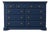 Navy Blue Vintage Bassett Nine-Drawer Dresser & Storage Chest For Sale