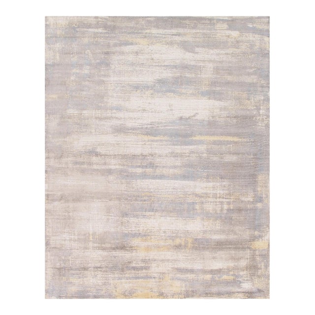 Pasargad Home Modern Ivory Area Rug- 6' 0'' X 9' 0'' For Sale