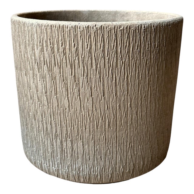 Mid Century Gainey Ac-10 Nuts & Bolts Sgraffito Architectural Pottery Planter For Sale
