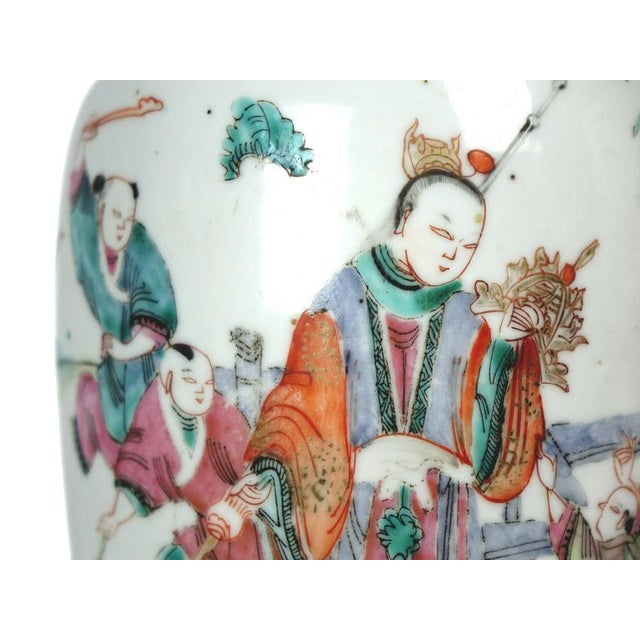 Chinese Antique Chinese Porcelain Vase With Marking on the Bottom 5 For Sale - Image 3 of 5