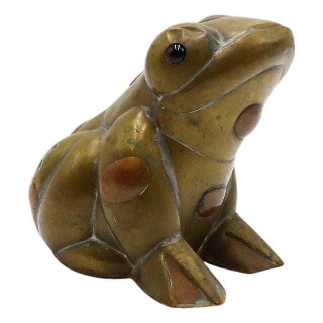 1970s Petite Frog made in Copper and Brass For Sale