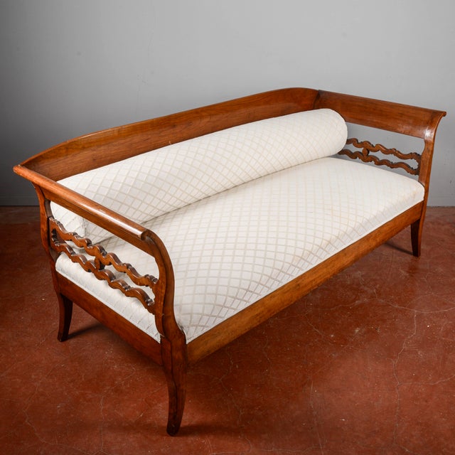 Three-Seater Sofa in Walnut For Sale - Image 12 of 18