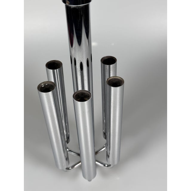 Chrome Plated Chandelier, 1970s For Sale - Image 14 of 18