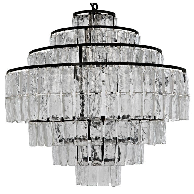 NOIR Satellite Chandelier in Black Metal For Sale In Los Angeles - Image 6 of 6