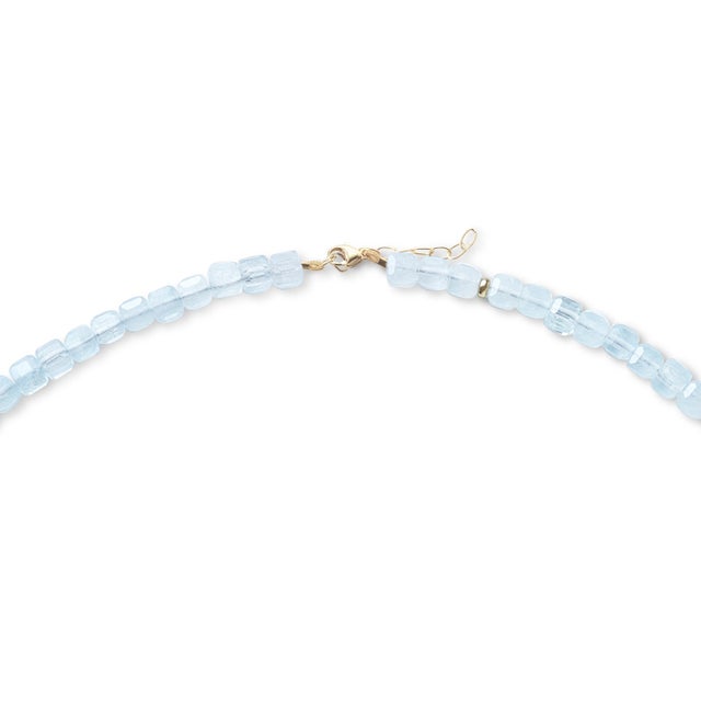 Aquamarine Ombre Cubist Necklace For Sale - Image 4 of 9