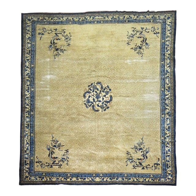 Early 21st Century Oversize Chinese Shabby Chic Peking Rug - 13'3" x 17'9" For Sale