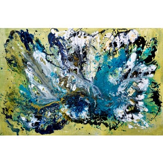 "Strike a Pose" Contemporary Abstract Acrylic Painting For Sale