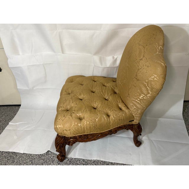 1980s Michael Amini “Essex Mannor” Side Chair For Sale - Image 4 of 4