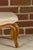 French 19th Century French Louis XV Style Walnut Footstool with Custom Linen Upholstery For Sale - Image 3 of 12