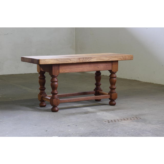 Antique Danish Baroque Coffee Table in Oak, 1890s For Sale - Image 4 of 18