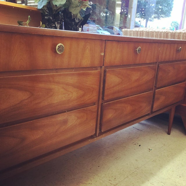 1950s Danish Modern Dixie Furniture 9Drawer Triple Dresser Chairish