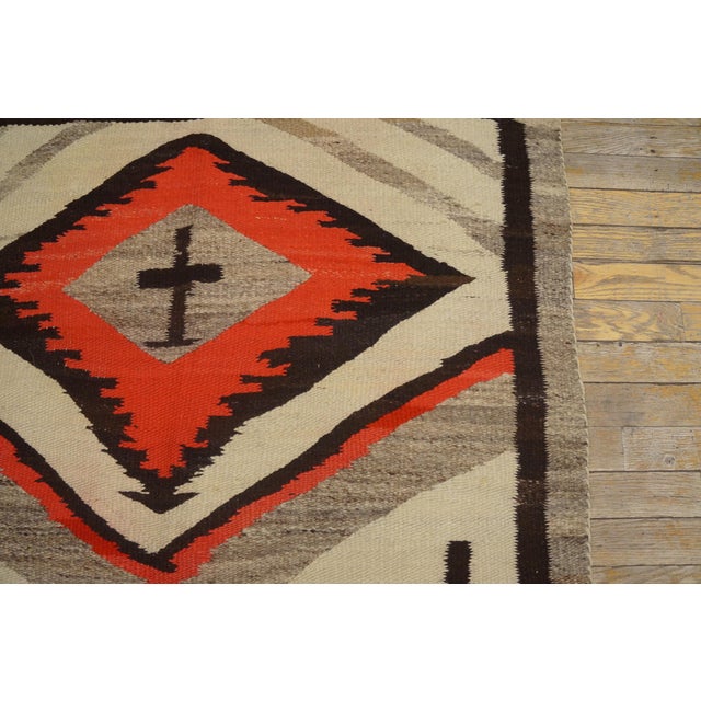 1920s Gray Geometric Kilim Antique American Navajo Rug 3'4" X 5'9" Flatweave Wool Carpet For Sale In New York - Image 6 of 11