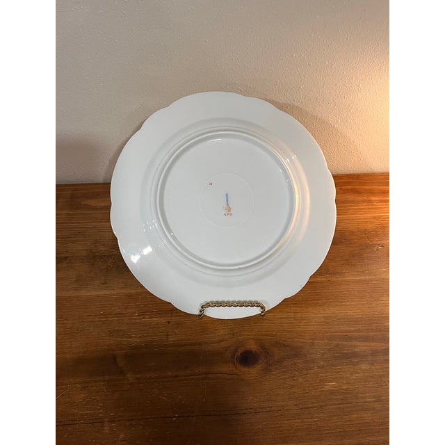 Mid 20th Century KPM Hand-Painted Cardinal Porcelain Plate, Signed S. Lindenman, Gilt Rim For Sale - Image 5 of 6