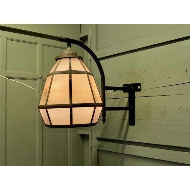 Large Brass Octagonal Wall Lantern, 1960 For Sale - Image 4 of 7