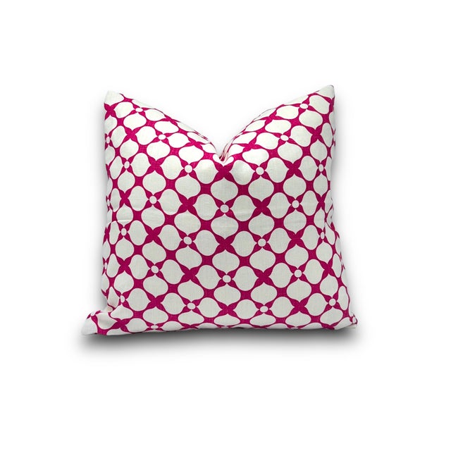 Kravet X Jonathan Adler Santa Rosa in Raspberry Throw Single Side Pillow Cover For Sale - Image 10 of 10
