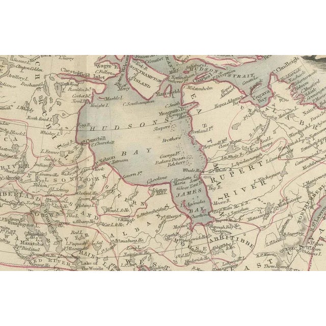 19th-century decorative map of british america with arctic and pacific vignettes this 19th-century map of british america,...