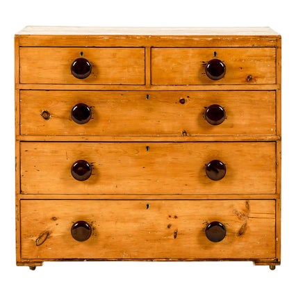 Victorian Honey Pine Chest of Drawers For Sale