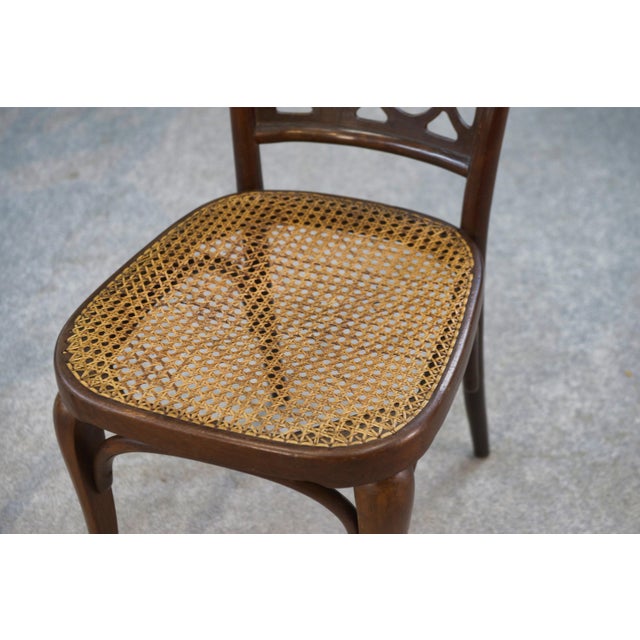 Art Nouveau Bentwood Chairs attributed to Koloman Moser for Jacob and Josef Kohn, 1890s-1910s, Set of 2 For Sale - Image 13 of 14
