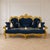 Make a dramatic statement with this luxurious French Baroque style settee, featuring an intricately carved wood frame...