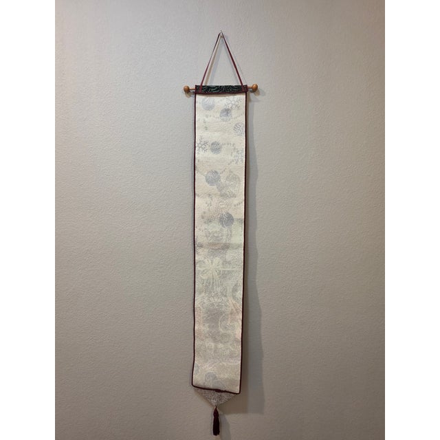 Late 20th Century Woven Tapestry Holiday Cats Bell Pull Wall Hanging For Sale In Mobile - Image 6 of 12