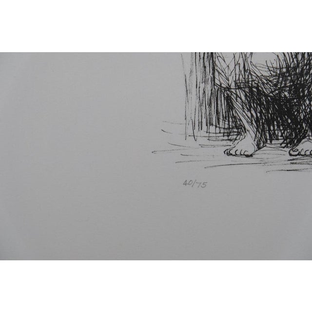 Henry Moore, Woman Sitting in an Armchair, Original Signed Lithograph For Sale - Image 5 of 7