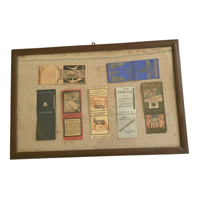 Framed Vintage California Landmark Matchbooks For Sale