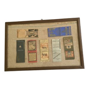 Framed Vintage California Landmark Matchbooks