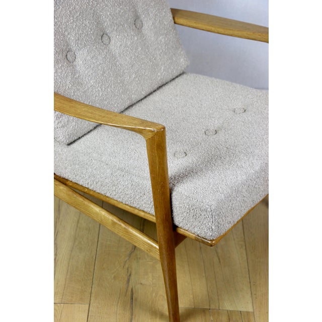 Polish Beige Stefan Oak Armchair, 1970s For Sale - Image 12 of 13