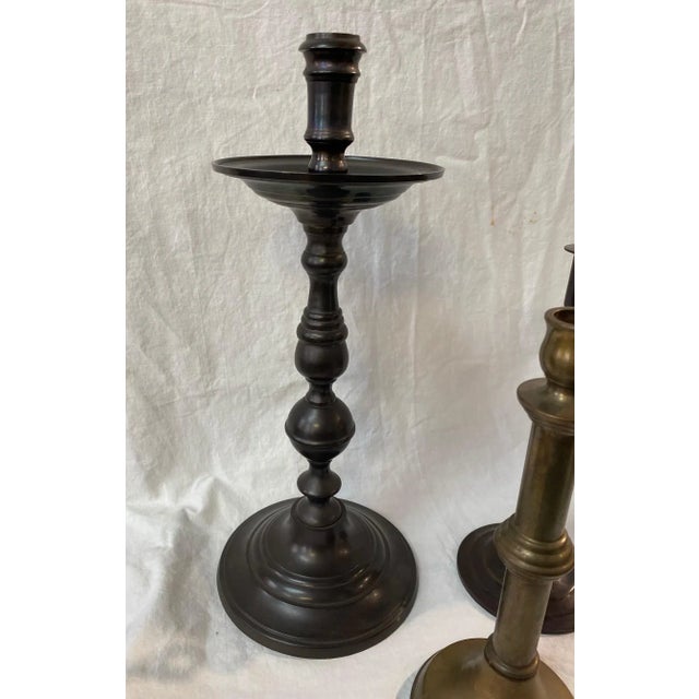 1980s Vintage Maitland Smith Candle Holder Collection- 3 Pieces For Sale - Image 5 of 9