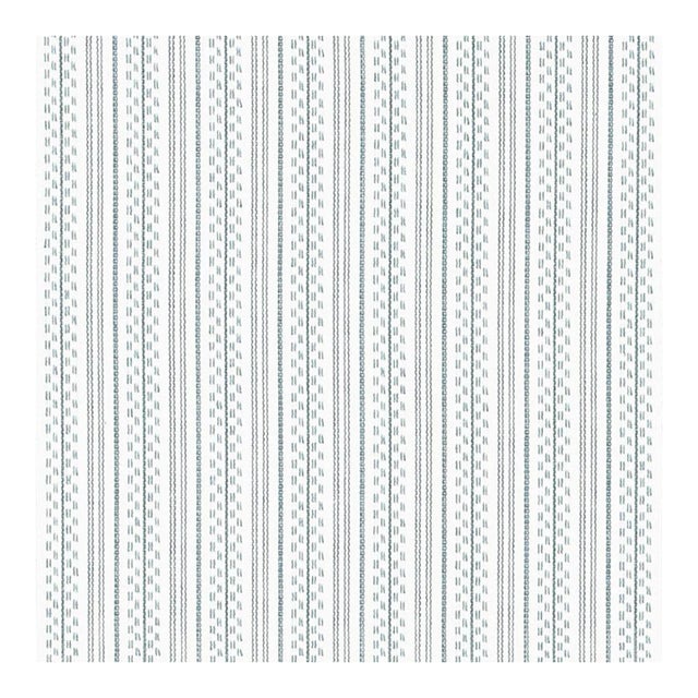 Sample - Schumacher Jack Stripe Fabric in Sky For Sale