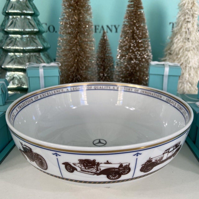 Tiffany Mercedes Benz Porcelain Bowl Commemorative - Made in Japan For Sale - Image 10 of 14