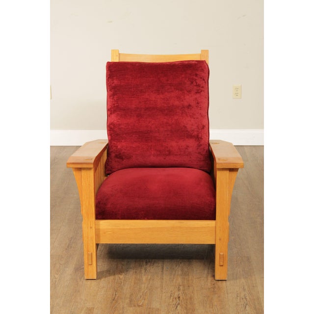 Mission Stickley Mission Collection Natural Oak Morris Chair For Sale - Image 3 of 13