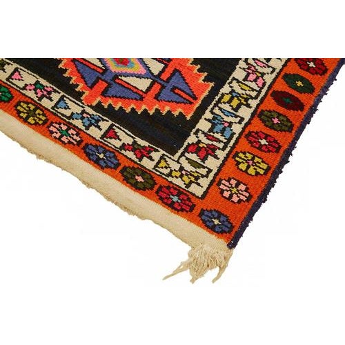 Multicolor Bohemian Runner Rug For Sale - Image 4 of 7