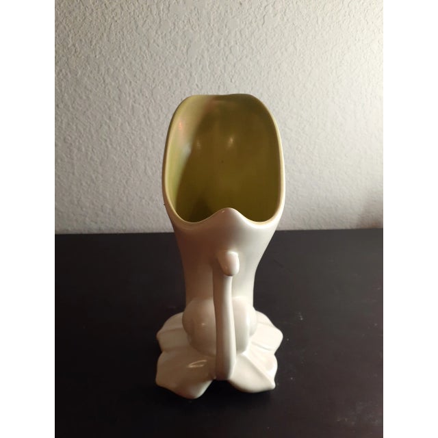 Red Wing Pottery 1960s Red Wing Pottery Cornucopia Vase For Sale - Image 4 of 8