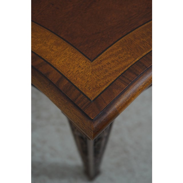 Henredon Henredon Chippendale Mahogany Dining Room Breakfast Table For Sale - Image 4 of 18