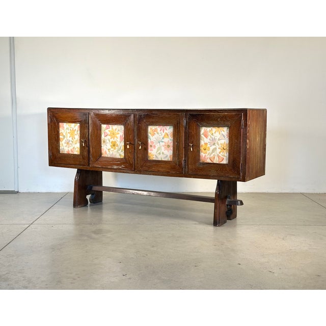 Rustic Rustic Chestnut Wood Sideboard, 1940s For Sale - Image 3 of 18