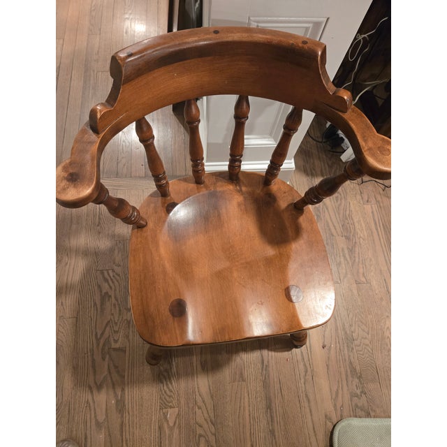 These pub style chairs, sometimes callled captain's chairs, are made of solid rock maple from Vermont. They are very...