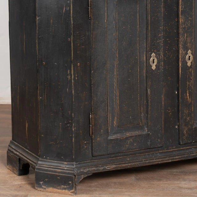 Late 18th Century Black Oak Vitrine Cabinet From Denmark For Sale - Image 12 of 17