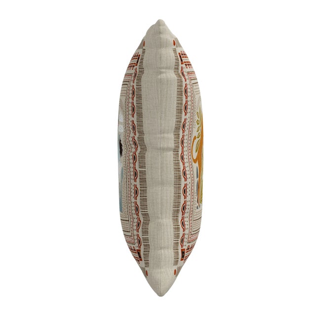 Transitional 22" Indoor/Outdoor Pillow in Fauna Taupe For Sale - Image 3 of 5