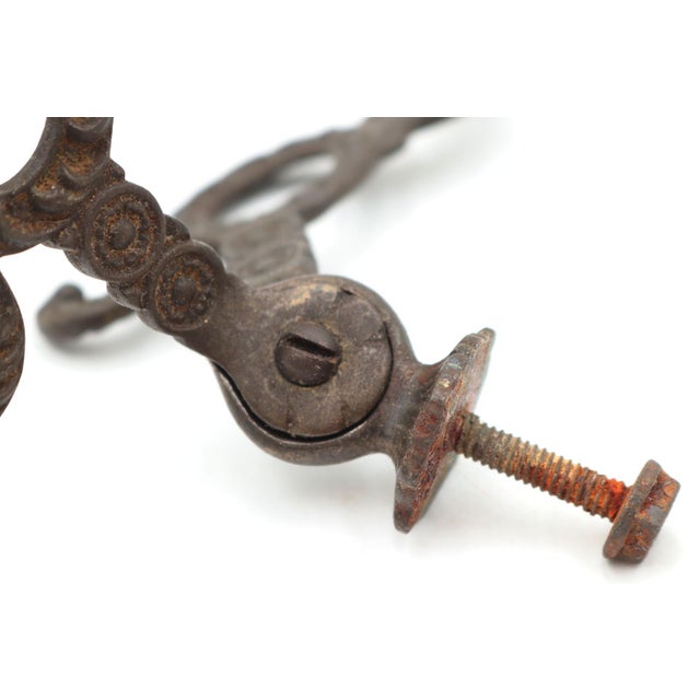 Black Neoclassical Cast Iron Antique Hall Tree Hook For Sale - Image 8 of 9