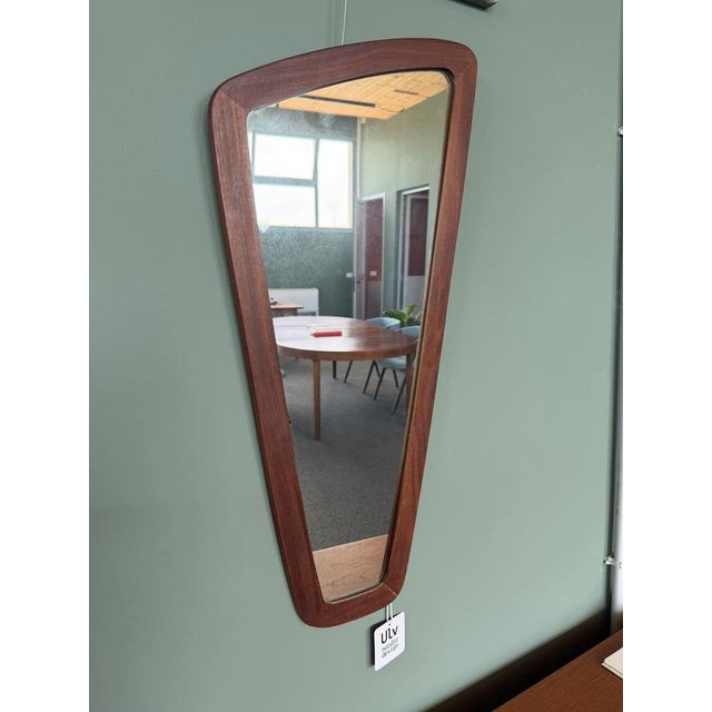 Danish Organic-Shaped Teak Mirror, 1960 For Sale - Image 4 of 4